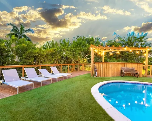 Aruba Villa Mini Golf Pool Fire Pit Hotels in Ojus