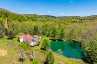 Spacious 5-bedroom house w/ fishing pond, WiFi, hot tub in Grayson Co Mountains