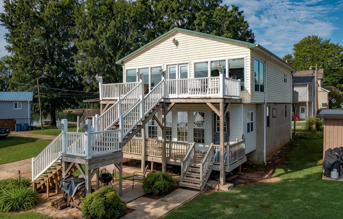 Lakefront, two bedroom, full bath. Relax, swim, kayak & fish on Lake Lookout.