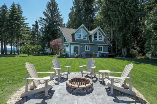 Open Design West Coast Home on 1600 Feet of Private Waterfront