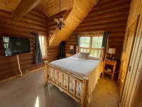 B&B Ranch is a cozy cabin, mountain views, perfect for rest, fun.  9-11 guest