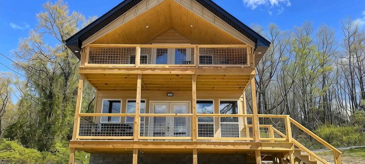 萊克維尤家庭/寵物友好靜謐木屋，帶諾福克湖景露台 巴克斯特縣住宿飯店