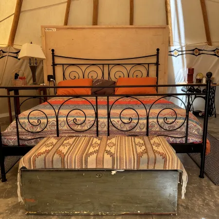 The Raven's Nest Teepee . Nestled in the Selkirk Mountain range, in Naples Idaho