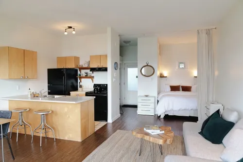 Goodview Suite - licensed waterfront studio with a fireplace and patio - Boutique
