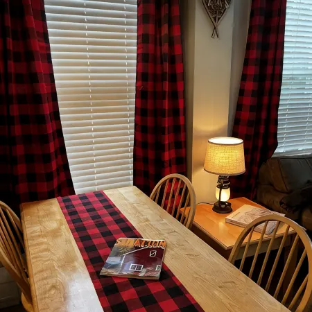 5 minute walk to lifts and Stratton Village! Cozy fireplace with a private patio