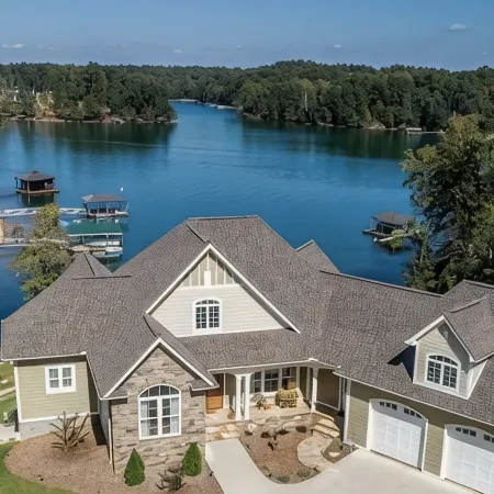 New! Lakefront with Views from Every Window - With Dock, Fire Pit, BBQ, Kayaks
