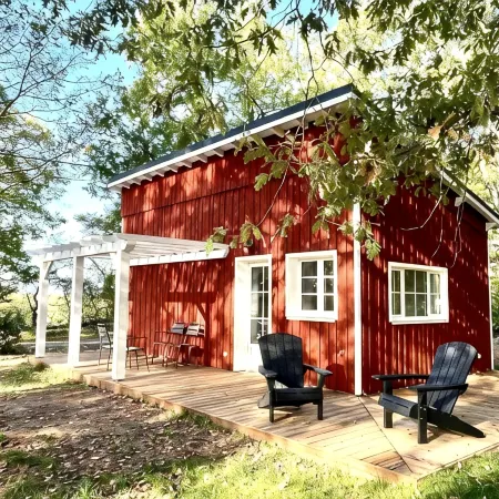 The little house on the edge of the woods