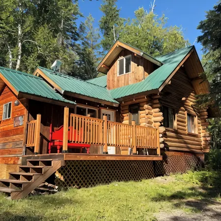 Cozy cabin bordering forest service trails. Perfect escape on 10 acres of forest