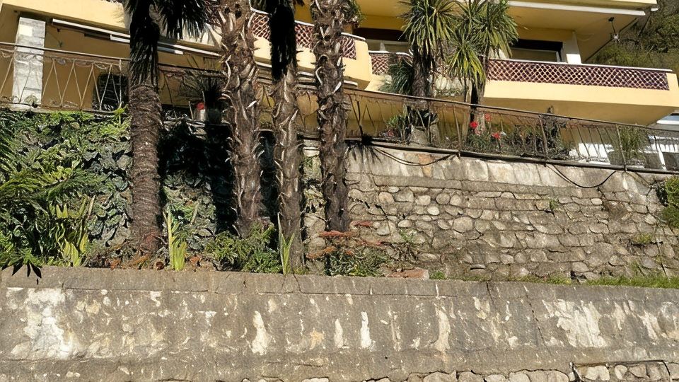 Sunny 4-room apartment with large palm terrace. Lake view