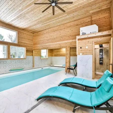Chalet with Indoor Poolhouse Base of Hunter Mountain