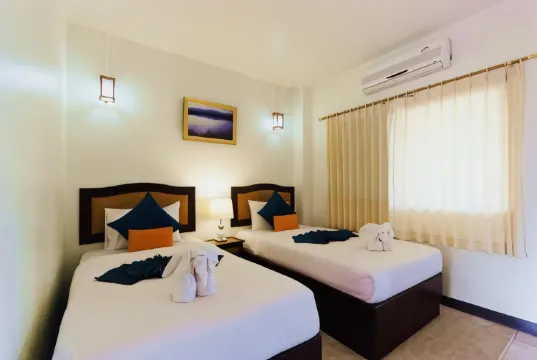 ห้องมาตรฐานเตียงแฝดพร้อมวิวแม่น้ำ