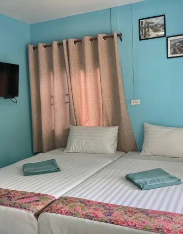 ห้องพักเตียงแฝดพร้อมวิวสวน