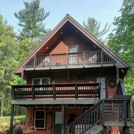 Adirondack Cabin Near Lake Placid & High Peaks: 7 Person Hot Tub and Skiing