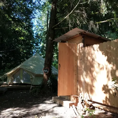 Bainbridge Island Dome Tent on a Farm with a Pool