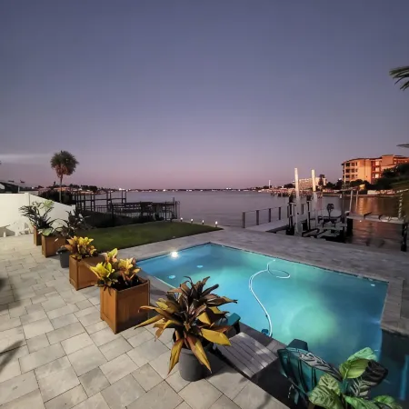 Million Dollar Views! Waterfront 2 Bedroom/2 Bath Duplex with Pool and Dock.