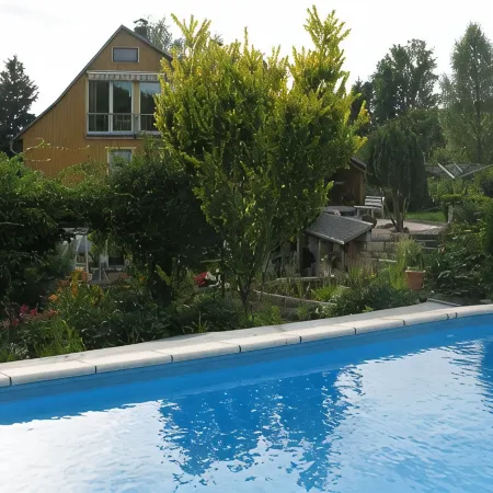 Vacation in Saxon Switzerland Garden Pool Stove