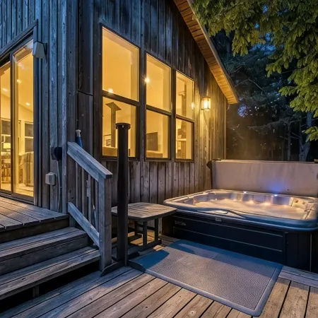 Bob Creek Cabin - across from Bob Creek Beach, Forest, hot tub