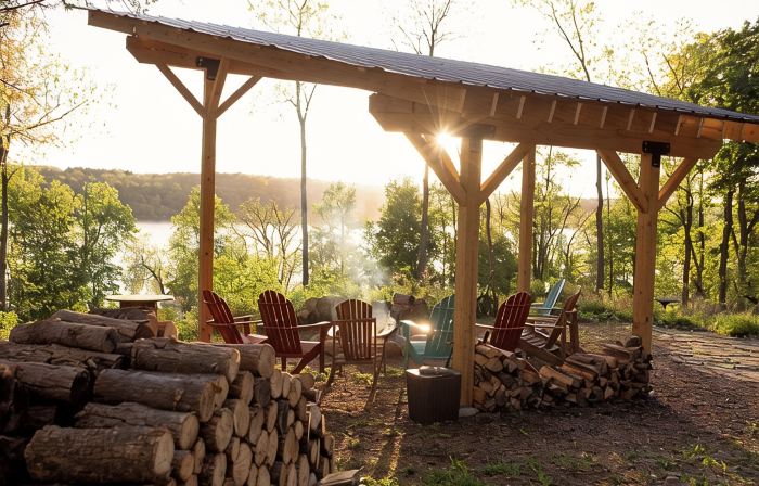 Glamping RV Overlooking Conesus Lake Finger Lakes Region Fire Pit A/C and Pool