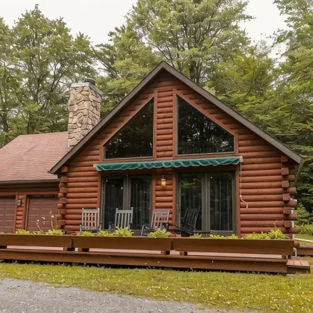 Cozy Secluded 3 BR  Log Cabin with Hot Tub and Wood Burning Fireplace!