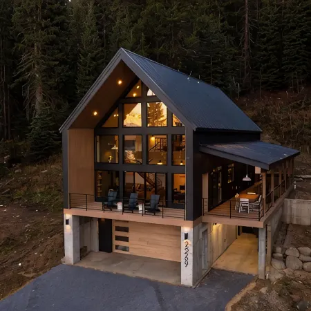 Modern Luxe Cabin w/ Sauna, Hot Tub, and Lake Views