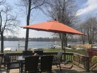 Indian Lakes Cabin with private beach and dock lake side