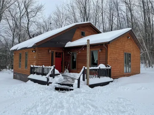 Cozy woodsy family-friendly cabin retreat