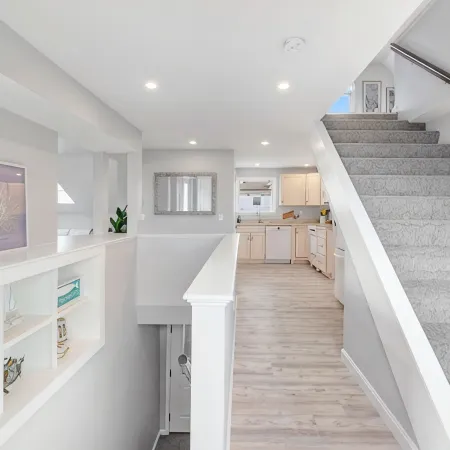 FULLY RENOVATED apt w/water views and deck near beach& marina