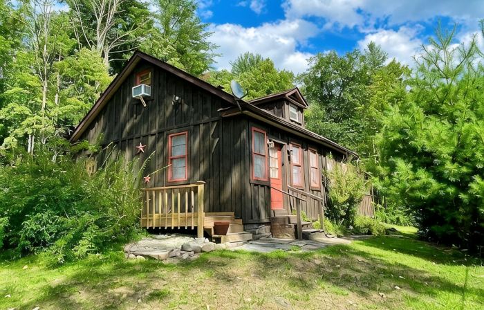 Stream Side Cabin surrounded by woods + Fire Pit