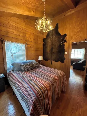 Cozy Log Cabin called Buffalo Horizon. Sleeps 4.  Close to Frio River - 3-Star