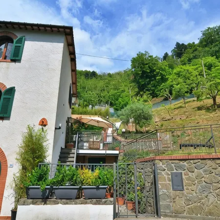 Vacation home with hillside view and pool
