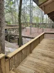 Historic Cabin in a natural setting with waterfalls and covered bridge