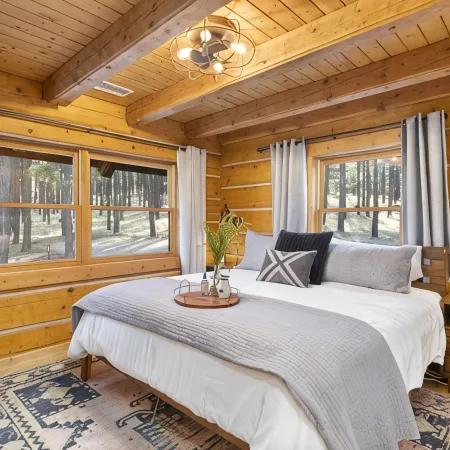 Modern Rustic Cabin – Whispering Pines, Wildlife, Trails, 5-Acres & Starry Skies