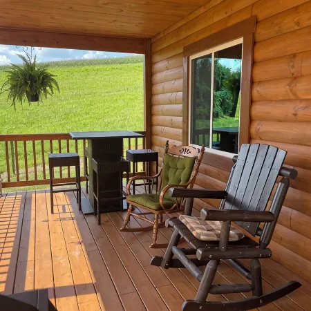 LILY PAD: Cozy Cabin with Unique Charm overlooking small pond on our property.
