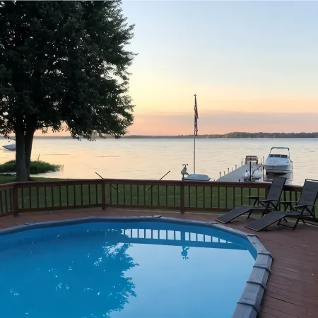 Lake Front House with Pool and Hot Tub and Game Room