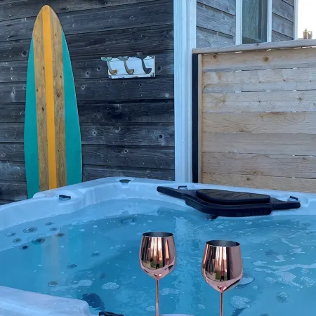 Romantic Tropical-themed Bungalow by the Sea. Pet Friendly!! Sleeps 2