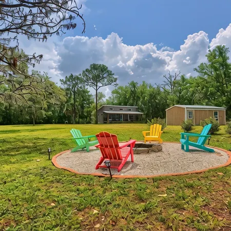 Sea Cow Retreat - Near Springs + Porch, Covered Deck & Fire Pit