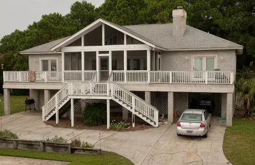 Relax by the Sea! Wide Beach! Beautiful view from porch. - Wifi