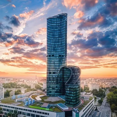 30th+ Floor Apartments in Sky Tower Hotels near Wrocław Aqua Park