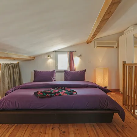 Le Nid Exotique: views over the rooftops of the city center