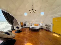 Southern Boho inspired Geodesic Dome nestled up next to Big Bend National Park.