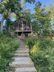 Secluded Waterfront Cabin on hiking trails! Lake on one side river on the other. - 4-Star