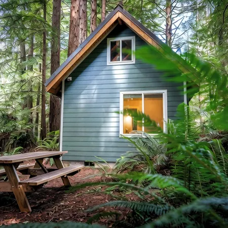 Secluded Cabin in Redwood Forest