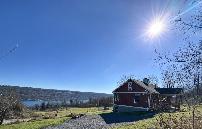 The Barn and Barrel on the bluff of Keuka Lake, offering spectacular views!