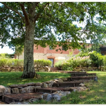 Tuscan village in SIena. farmhouse surrounded by garden,pool and panoramic view
