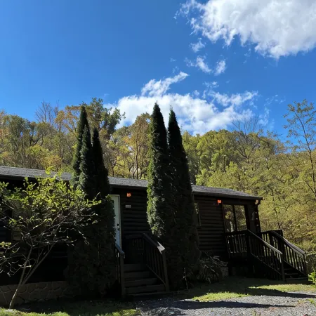 BEAUTIFUL LOG CABIN NEAR NEW RIVER HIKING STARGAZING WIFI NICE COUPLES RETREAT