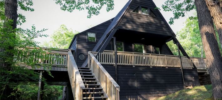 Walk to water! Private Lake Front A-Frame Cabin on Table Rock Hotels in Boone County
