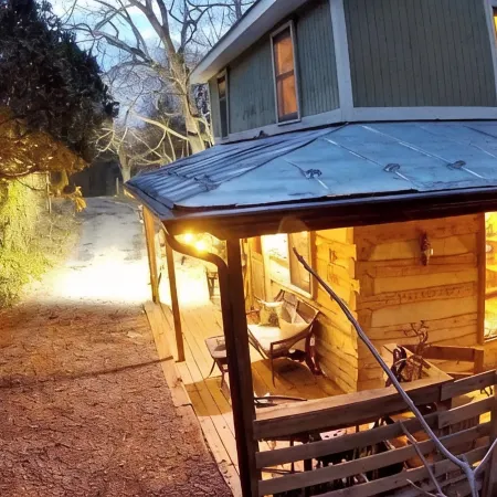 Magical Log Cabin, Streams in Private Yard, 4 Bedrooms, Pet Friendly, WiFi