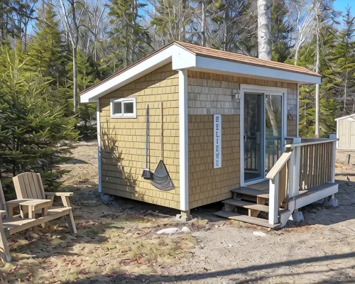 2-Acre DOME + Tiny House Cabin on OCEAN w/HT & AC Hotels in Steuben