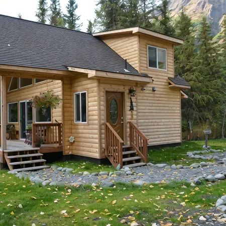 Lower Paradise Log Cabin in Moose Pass
