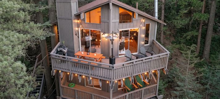 Cozy Treehouse with Lake View of Lake Arrowhead - 5 min from Village and Skypark Hotels in Lake Arrowhead